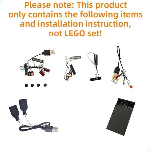 Vista 3 de GEAMENT Kit de luces LED compatible con Lego Freight Train - Juego de iluminación para modelo de construcción City 60336