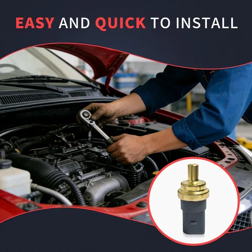 Vista 8 de 06A919501A Sensor de temperatura del refrigerante Sensores de interruptor del motor con 1 abrazaderas compatibles con Audi A3 A4 A6 Q7 S5 S6 TT