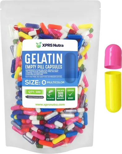 Vista 24 de XPRS Nutra Size 0 Empty Capsules - 100 Count Empty Gelatin Capsules - Pills DIY Capsule Filling - Pure Bovine Pill Gel Caps for Do-It-Yourself