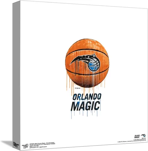 Vista 10 de Trends International Gallery Pops NBA Orlando Magic - Drip Basketball Wall Art Wall Poster, 12.00" x 12.00", Black Frame Version