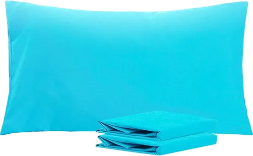 Vista 85 de NTBAY Juego de fundas de almohada estándar, paquete de 2 fundas de almohada de microfibra cepillada de 20 x 26 pulgadas, suaves, sin arrugas Aqua