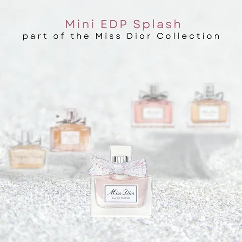 Vista 6 de Miss Dior Eau de Parfum Mini Splash para mujer, 0.17 onzas