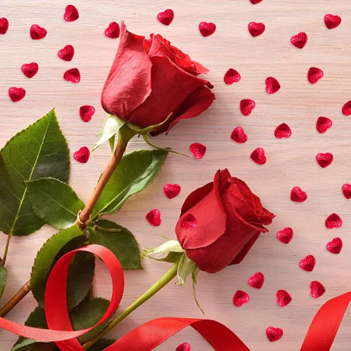 Vista 4 de 600 piezas de confeti para el día de San Valentín, confeti de corazones rojos con purpurina, decoración de San Valentín, confeti de papel