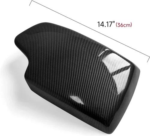 Vista 6 de Funda para reposabrazos de automóvil, caja de almacenamiento de tapa de color carbono, ajuste ABS para BMW F30 2012 2013 2014 2015 2016 2017 2018