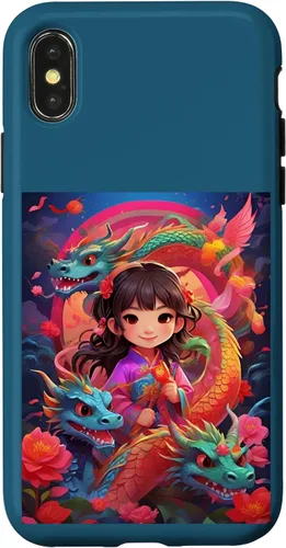 Vista 5 de Funda para iPhone 16 Chinese New Year of the Dragon 2024 Anime