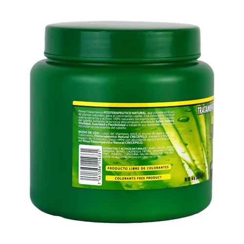 Vista 3 de CrecePelo Natural Fitoterapéutico Tratamiento capilar acondicionador profundo 36 oz – Mascarilla de hidratación botánica para fortalecer suavidad
