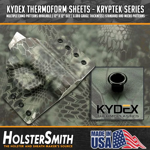 Vista 7 de KYDEX - Hoja termoformada – Textura P1 – (impresión infundida) – (12 x 12 pulgadas) – (Kryptek – Banshee) – (1 hoja)
