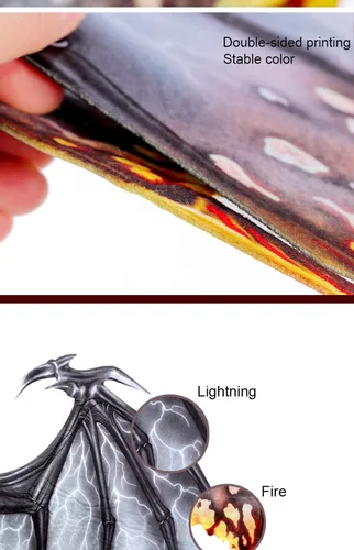 Vista 30 de Himine Alas de dragón no tejidas para adultos Cosplay Props