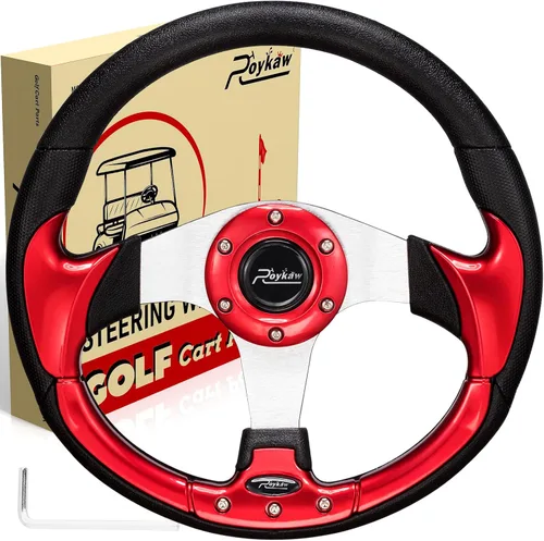 Vista 9 de Roykaw Volante universal para carrito de golf compatible con EZGO RXV TXT, Club Car DS Precedent Tempo, Yamaha G29 Drive Drive 2, diseño universal