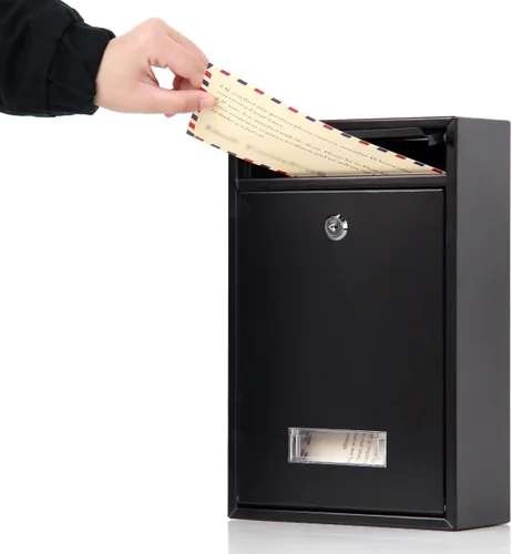Vista 3 de Buzones con Cerradura Montados en la Pared Verticales – Jssmst Buzón de Correo con Cerradura de Llave y Ranura de Depósito de Capacidad Media