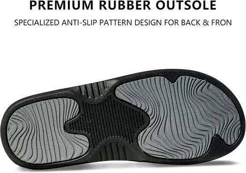 Vista 6 de MALIDA Chanclas antideslizantes para hombre para baño, ducha, impermeables, de espuma amortiguada, para interiores y exteriores, sandalias de tanga