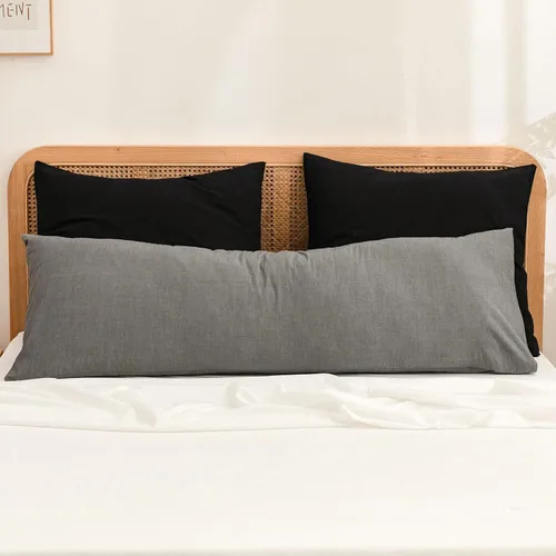 Vista 43 de BESTOUCH 100% Algodón Lavado Funda de Almohada para Cabello y Piel, Sensación de Lino, Suave, Cómoda, Transpirable, Juego de 2 Fundas de Almohada