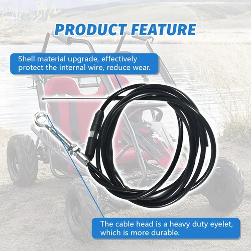 Vista 5 de 75 '' VM22 VM24 PZ27 Go-Kart Cable del acelerador - Extremo recto