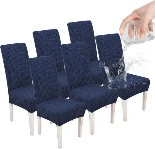 Vista 19 de Parsons - Funda para silla de comedor, funda desmontable para silla de sofá, funda retráctil (2, albaricoque)