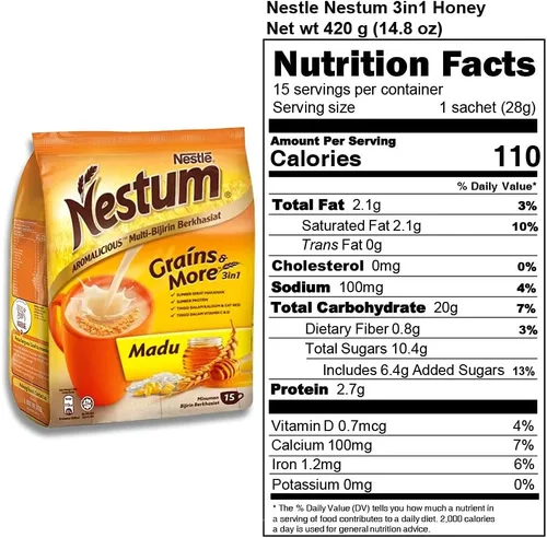 Vista 4 de Nestle Nestum All Family - Bebida instantánea 3 en 1 con leche de cereales y paquete de 1 paquete de bocadillos (Milo o Koko Krunch, 1.06 onzas)