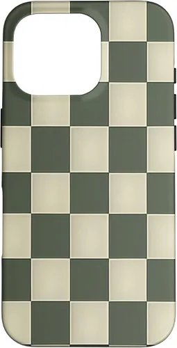 Vista 19 de Funda para iPhone 11 Pro Max con patrón de tablero de ajedrez verde salvia
