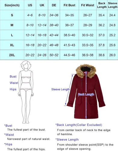 Vista 6 de Maacie Chaqueta de maternidad con forro polar grueso 2 en 1 con cinturón y capucha cálida para invierno