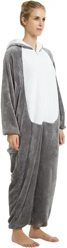 Vista 4 de Nousion Licorne Unisex Adult Onesies Pajamas, Cosplay Christmas Sleepwear Onesies Outfit