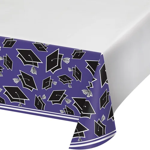 Vista 6 de Creative Converting Mantel de plástico, 54 x 102 pulgadas, azul cobalto (paquete de 3)