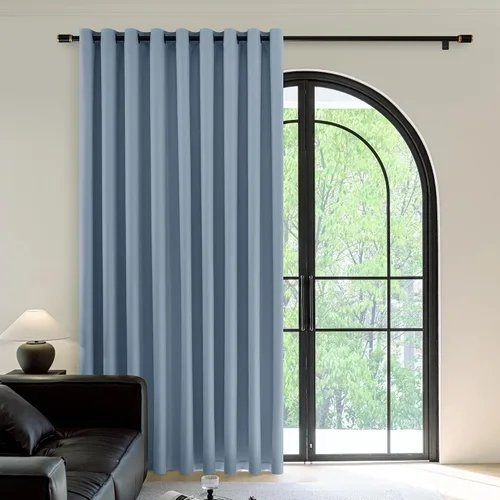 Vista 49 de FMFUNCTEX - Cortinas 100% opacas color beige de 40 x 63 pulgadas para dormitorio, 2 paneles Black out Drapes, Thermal Insulated Noise Reducing