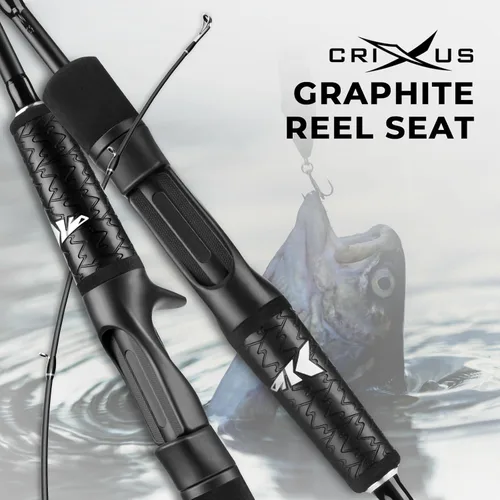 Vista 8 de KastKing Crixus Fishing Rod and Reel Combo, High Performance Spinning & Baitcaster Combo, IM6 Graphite 2Pc Blanks, Zirconium Oxide Rings