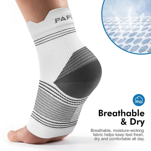 Vista 6 de Calcetines para fascitis plantar (6 pares) para hombres y mujeres, mangas de compresión para pies con soporte de arco y tobillo
