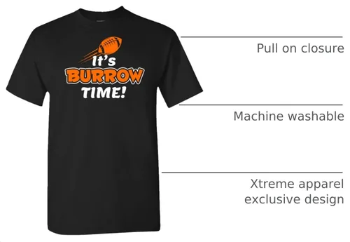Vista 2 de Xtreme Apparrel Cincinnati Burrow Time Men's T-Shirt for Football Fans