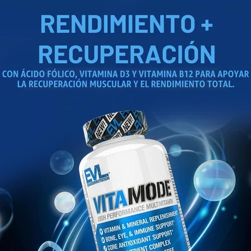 Vista 9 de EVL Advanced Daily Multivitamin - Multivitamínico diario avanzado para hombres con minerales esenciales, complejo de fitonutrientes y VitaMode