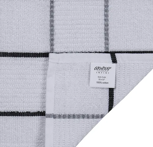 Vista 5 de AMOUR INFINI Juego de 8 paños de cocina para lavar platos, altamente absorbentes, súper suaves, trapos reutilizables de secado rápido para limpiar