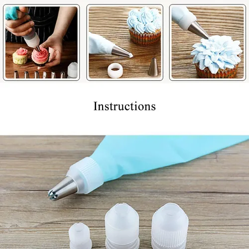 Vista 5 de Paquete de 12 acopladores para tuberías de plástico estándar para decoración de pasteles, acoplador de punta de tubo para boquillas de glaseado