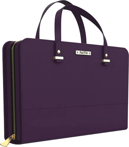 Vista 10 de DEHITE Bible Bags for Women - Leather Bible Carrying Case - Pen Slots - Zippered Pocket - Premium PU Leather
