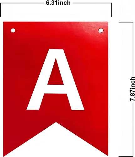 Vista 2 de Cartel de feliz cumpleaños negro y rojo – Guirnalda de letras de bricolaje, pancartas colgantes para pared y puerta, decoraciones de fiesta
