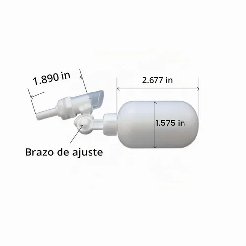 Vista 2 de MATTOX Válvula de cierre de flotador de 1/4 ángulo ajustable válvula de conexión rápida RO Válvula compatible con tubo para purificación de agua