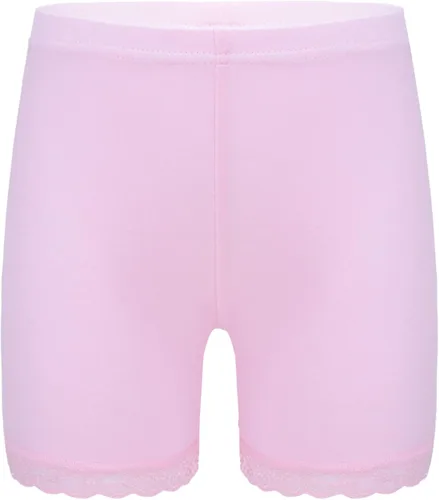 Vista 4 de YiZYiF Paquete de 6 pantalones cortos de algodón con encaje para niñas y niñas, para baile, gimnasia, yoga, atletismo, ciclismo, pantalones cortos