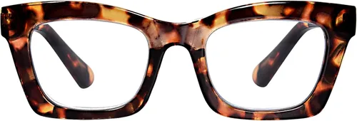 Vista 9 de Oversized Square Reading Glasses for Women Spring Hinge Blue light Blocking Computer Readers for Women