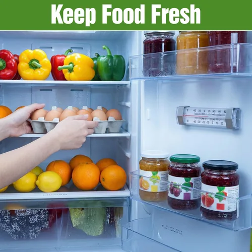 Vista 7 de Paquete de 9 termómetros para refrigerador, congelador, impermeable, analógico, esfera grande, preciso, fácil de leer, amplio rango de -40°F a 80°F