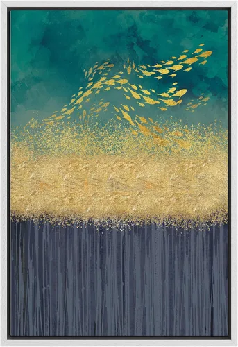 Vista 23 de SIGNFORD Lienzo enmarcado para pared, camino del desierto con cactus, naturaleza silvestre, ilustraciones modernas, arte decorativo, rústico