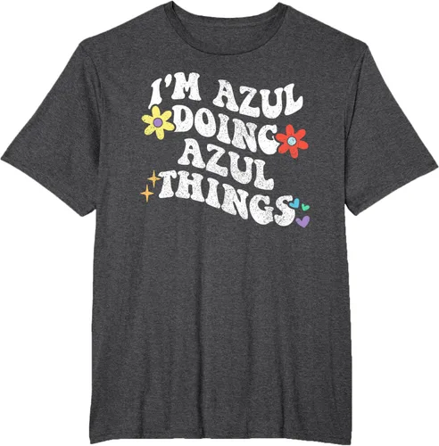Vista 22 de Retro Groovy Im AZUL Doing AZUL Things - Camiseta divertida para el día de la madre, Negro