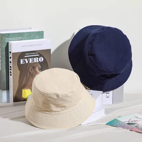 Vista 5 de Paquete de 12 sombreros de pescador de algodón a juego para la familia, sombrero de pescador para niños, a granel, ligero, unisex, sombrero de cubo