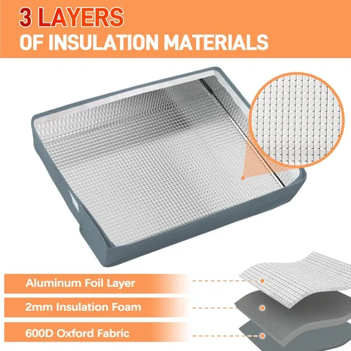 Vista 10 de Cubiertas de aire acondicionado de ventana para interior 17 pulgadas de ancho x 13 pulgadas de alto x 3.5 pulgadas de profundidad, beige