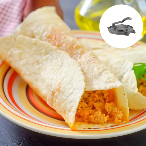 Vista 5 de BESPORTBLE Prensa de aluminio para hacer tortillas, máquina de prensa de masa antiadherente de 8.26 pulgadas para tortillas de maíz, pan y alimentos