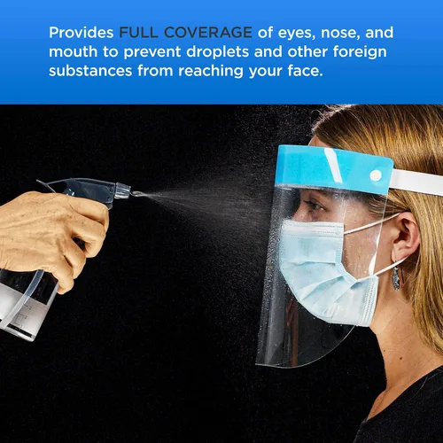 Vista 6 de Salon World Safety Face Shields - Protectores faciales de seguridad ultra transparentes de protección facial completa para proteger los ojos