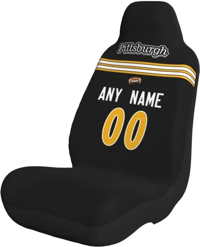 Vista 31 de Fundas de asiento de coche de fútbol personalizadas, accesorios personalizados para automóvil, regalos de Arizona con nombre y número, funda