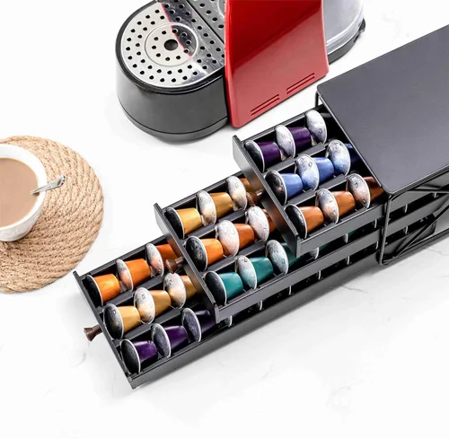 Vista 6 de ZCDCP Soporte para cajones de café, compatible con cápsulas Nespresso Originaline, organizador de encimera de cocina de oficina