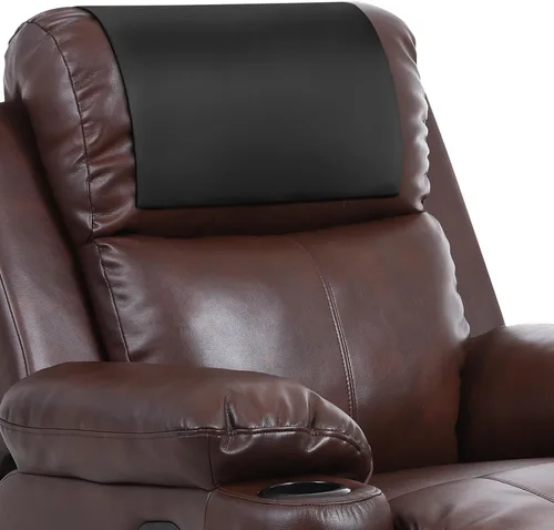 Vista 8 de Protector de reposacabezas reclinable, funda antideslizante de piel sintética para reposacabezas Impermeable y lavable para silla reclinable