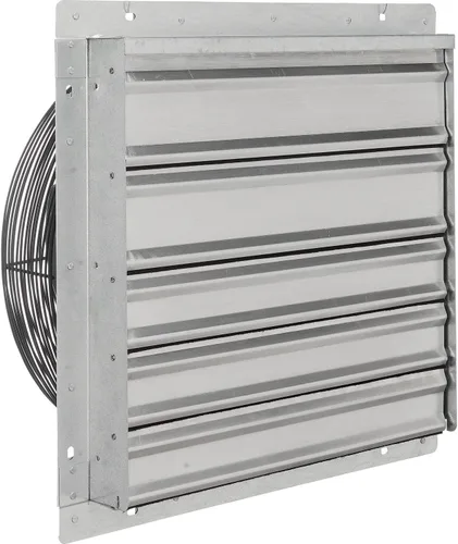 Vista 6 de Global Industrial Ventilador de ventilación de escape de 18" W con obturador, sola velocidad