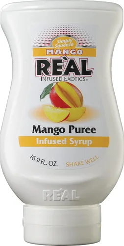 Vista 3 de Reàl - Jarabe con infusión de puré de mango Exotics, 16.9 onzas líquidas, paquete de 3 Ripe Mango Flavor, Ideal for Cocktails, Mocktails, Sauces