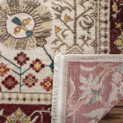 Vista 28 de SAFAVIEH Kashan Collection - Alfombra de área de 2 x 3 pies, color beige y gris pardo, diseño oriental tradicional, no desprende pelusa y de fácil