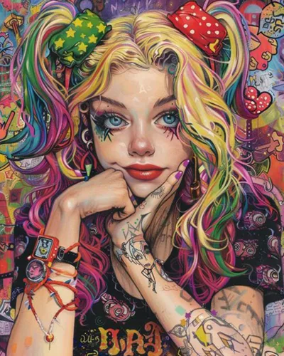 Vista 14 de Pintura por números retrato de niña con sombrero de mago Tucocoo, pintura DIY en lienzo con pinceles, pinturas acrílicas, calabaza de Halloween
