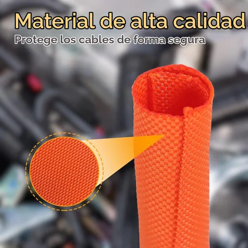 Vista 4 de Funda de gestión de cables trenzada dividida de 1/2 pulgada para cable USB, cable de alimentación, cable de audio y video, protector de cable